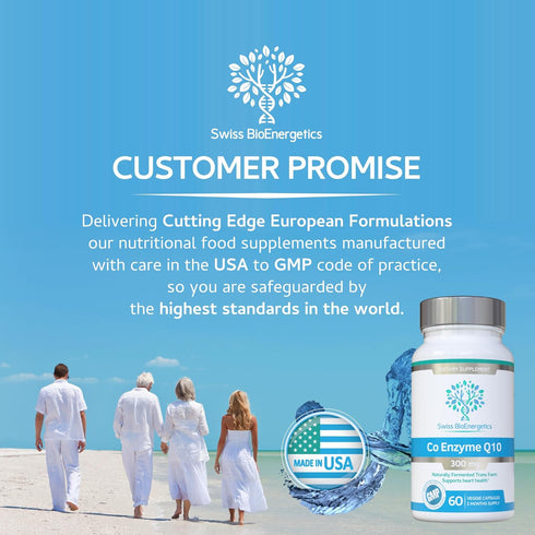 Co Enzyme Q10 CoQ10 300mg 60 Capsules - Superior Naturally Fermented Trans Form...