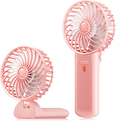 JZCreater Mini Handheld Fan,Portable Hand Held Fan, 15H Cooling Fan, Quiet 4 Speed, USB Rechargeable Battery Operated Desk Fan, Small Folding Elec...