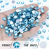 1440PCS SS16 Crystal Glass Flatback Rhinestones, Round Flat Back Crystal Gems for Nail Art and Craft Clothes, Glue Fix Diamond Stones Aquamarine/L...