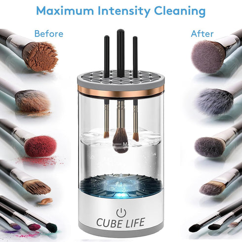 Electric Makeup Brush Cleaner, Updated Automatic Spinning Makeup Brush Cleaner, 1200mAh Cosmetic Brush Cleaner For All Type Makeup Brushes, Makeup...