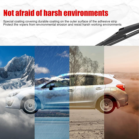 HRSNO® 12" Rear Wiper Blades Replacement for Toyota RAV4 2001-2012/Kia Soul 2010-2019/Toyota Yaris 2007-2019/Dodge Durango 2011-2023/Toyota RAV4 2...