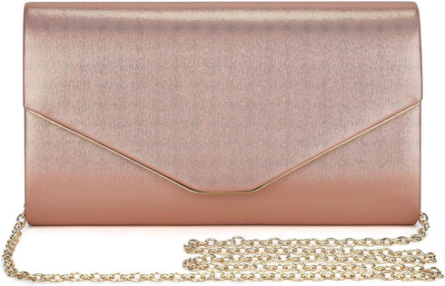 Ladies Evening Clutch Bag Envelope Handbag Prom Bridal Wedding Party Purse with Detachable Chain...