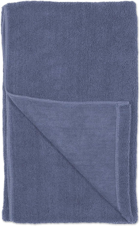 Bone Dry Pet Grooming Towel Collection Absorbent Microfiber X-Large, 41x23.5", Embroidered Stonewash Blue...