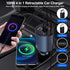 Retractable Car Charger 4 in 1 Fast Charge USB C Car Charger Adapter with Retractable Cord Cable 100W, Car Phone Charger for iPhone 15 Pro Max Plu...