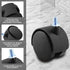 4Pcs 2 Inch Plastic Caster Wheel, Black M8 x 13mm(Around 5/16"x 1/2") Swivel Stem Caster Wheel Workbench Caster for Cart, Furniture Wheels...