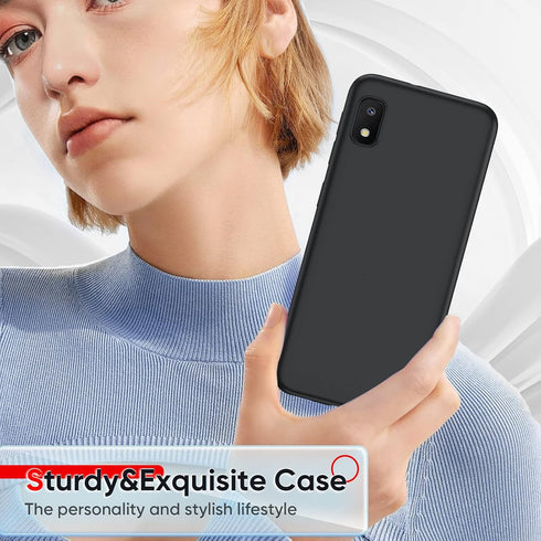LeYi for Samsung Galaxy-A10e-Phone Case: Samsung A10e Phone Case with 2 Pack Tempered Glass Screen Protector, Liquid Silicone Slim Gel Rubber Prot...