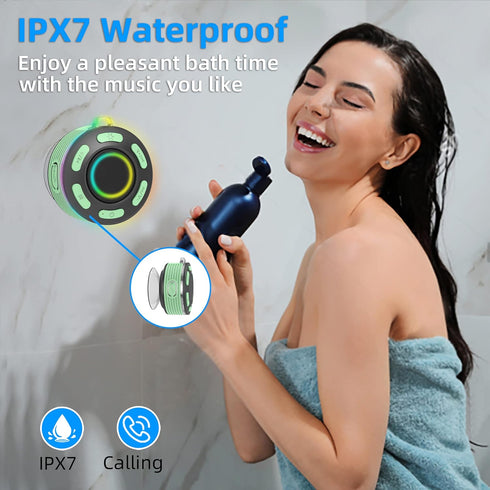 Donerton Bluetooth Speaker, IP7 Waterproof Wireless Speaker, Portable Speaker, HD Surround Sound, LED Light Mini Speakers, Dual Stereo Pairing, Bu...