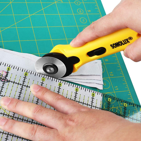 SOMOLUX 45mm Rotary Cutter with 45mm 5 Pcs Replace Blades for Quilting Scrapbooking Sewing Arts Crafts, Sharp and Durable...