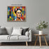 Posterizer 1 pcs- Frida Kahlo inspied art with mosaic background-Famous Figures Art Collection-Abstract & Modern Art- Living Room Bedroom Decor- u...