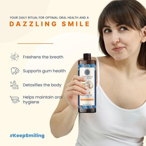 Advanced Coconut Oil Pulling - 10 Fl Oz - Extra Virgin Coconut Oil, Mint - Healthy Gums & Strong Teeth - Best Oil Pulling Mouthwash - Oil Pulling,...
