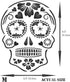 Day of The Dead Sugar Skull Stencil, 6.5 x 8.5 inch (M) - Halloween Decor Stencils for Painting Template...