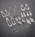 Tornito 12 Pairs Clip on Hoop Earrings for Women Geometric Round Twist Chunky Hoop Earrings No Piercing Fake Earrings Gold Silver Tone...