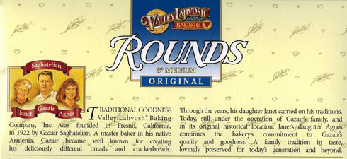 Valley Lahvosh Rounds, 3 inch, 4.5oz...