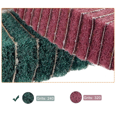 uxcell 150mm x 25mm 240 Grit Non-Woven Polishing Burnishing Wheel Abrasive Cloth Nylon Wire Drawing Flap Wheel for Stainless Steel Metal Green...