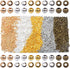 Round Spacer Beads, 2500pcs 3mm Metal Beads Tiny Ball Beads Loose Beads for Jewelry Making, 5 Colors...