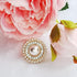 5pcs 23mm Small Fragrance Pearl Rhinestone Metal Buttons Ladies Cashmere Coat Blazer Shirt Button Round Buttons (Golden Pearl lace)...