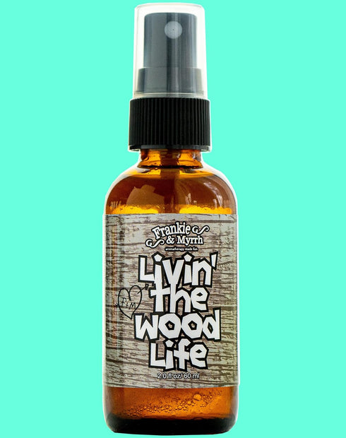 Frankie & Myrrh Livin' The Wood Life Aromatherapy Spray - Patchouli, Vanilla, Sandalwood, Cedar. Relaxation and Meditation Essential Oil Freshwate...