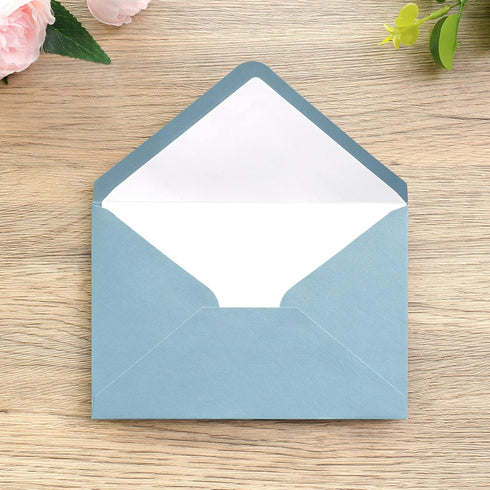 PONATIA 50PCS/Pack A4 Envelopes 4x6 Envelopes for Weddings Invitations, Birthday Party Cards, Gift cards Envelopesngs Invitation Cards, (Dusty Blu...