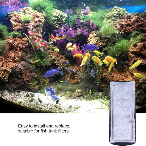 Fish Tank Filter Cartridge, 6Pcs Aquarium Filter Cotton Replacement, Wall Mounted Filter Accessory Cartridge Carbon Supplies...