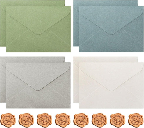 8 Pcs Mini Colorful Envelopes Small Paper Envelopes Tiny Envelopes for Gift Card, Business Card...