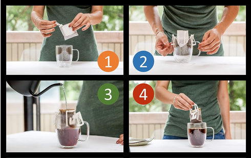 Tribo Coffee Single-Serve Portable Pour Over Drip Coffee - Papua New Guinea - 10 Servings (Medium-Dark Roast)...