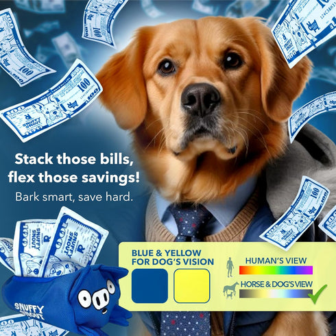 Race&Herd Snuffle Snout Dog Piggy Bank, Dog Toys to Keep Them Busy, Dog Puzzles for Smart Dogs, Dog Enrichment Toys, Money Dog Puzzle Toy, Enrichm...