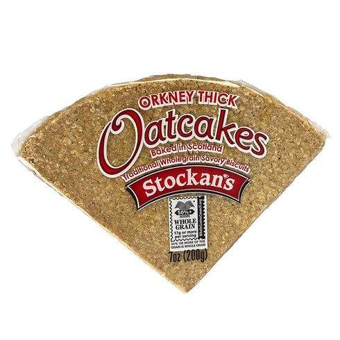 Stockan's Orkney Wholegrain Thick Oatcakes - Traditional Scottish Savoury Biscuits Imported from Scotland - 2 Packs (8 Oatcakes in Each Pack)...