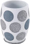 Avanti Linens - Tumbler, Countertop Organzier, Stylish Bathroom Accessories, Tissue Box Cover, Stylish Home Décor (Dotted Circles Collection)...