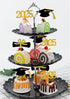 2025 Graduation Cupcake Toppers, 48 PCS Food/Appetizer Picks For Graduation Party Mini Cake Decorations, Diploma, 2025, Grad Cap Set 48 Pieces (01...