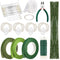 PAXCOO Floral Tape and Floral Wire Arrangement Tool Kit with Green Floral Tape, Floral Wire, Boutonniere Flower pin, Wire Cutter, White Ribbon and...