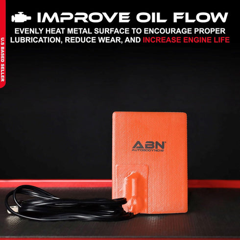 ABN Silicone Heater Pad Car Battery Heater Pad Engine Block Heater Pad Oil Pan Heater Pad, 4x5 Inch – 120V 250 Watt...