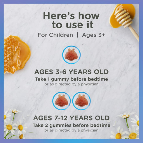 Zarbee's Gentle Bedtime Gummies for Kids - Melatonin-Free Blend of Natural Honey, Raspberry Lemon, and Chamomile Helps Children Unwind and Relax t...