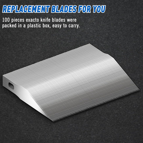 DIYSELF 100 PCS Exacto Knife Blades, SK5 Carbon Steel #11 Exacto Blades Refill Craft Art Knife Replacement Blade with Storage Case for Craft, Hobb...