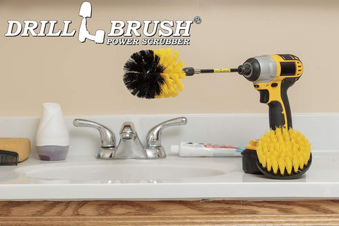 Bathroom Accessories - Shower Cleaner Tools - Toilet Brush- Grout Cleaner Brush - Carpet Cleaner Brush - Tile Cleaning Brush Kit - Bathtub Scrubbi...