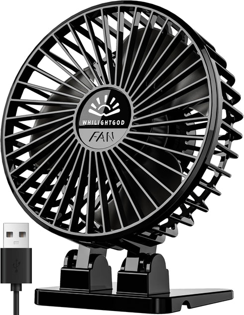 2Pack Desk Fan, USB Fan for Desk, Mini Desk Fan, 3 Speed Rotation Strong Wind, Protable Small Desktop Cooling Fan, Quite Mini Personal Fan for Hom...