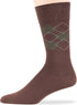 7Bigstars Men's Cotton Dress Crew Socks -6 pack-Argyle Stripes Dots-Large-Brown Blue Black Grey Beige Green...