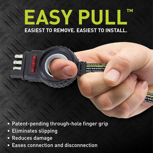Hopkins Towing Solutions 48148 Endurance Easy-Pull 12 4 Flat Extension Trailer Connector, Black...