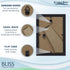 Icona Bay 4x6 Picture Frames (Black, 5 Pack), Modern Style Wood Composite Frames Table Top or Wall Mount, Bliss Collection...