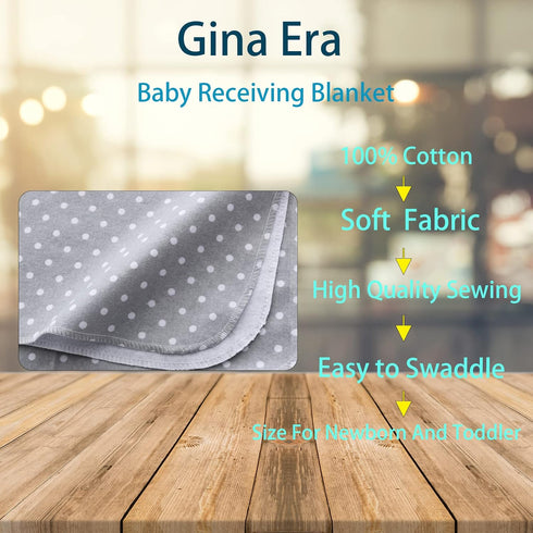 Flannel Receiving Blankets, Baby Swaddle Blankets 100% Cotton 4 Pcs One Size 30 X 30 Inch for Baby Boy or Baby Girl (Style10)...