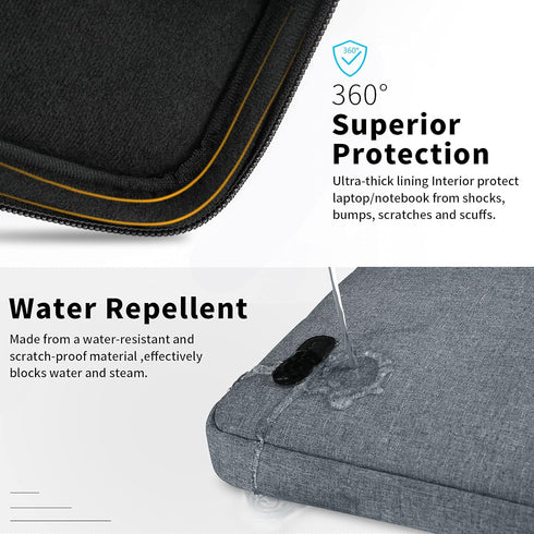 Laptop Sleeve Case 13.3-14 Inch Waterproof Durable 360 Protective Carrying Case Handle Bag Compatible with MacBook Air/Pro HP ThinkPad Notebook La...