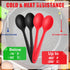 Patelai 4 Pieces Small Multicolored Silicone Spoons Nonstick Kitchen Spoon Silicone Serving Spoon Stirring Spoon for Kitchen Cooking Baking Stirri...