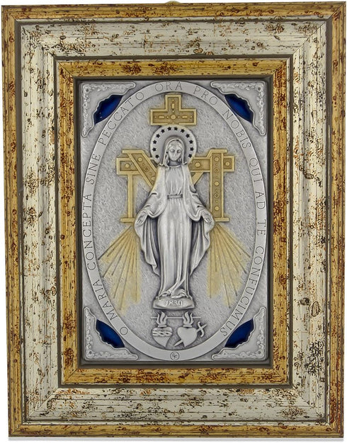 Venerare 5.5" x 4" Framed Miraculous Medal Wall Shrine...