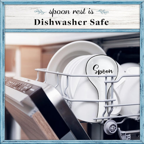 Home Acre Designs Spoon Rest For Kitchen Counter & Stove Top - White Ceramic Spoon Holder for Cooking & Counter Protection - Essential Kitchen Gad...