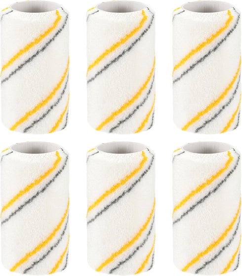uxcell Paint Roller Cover 4 Inch x 1/4" Nap Mini Acrylic Fibers Brush for Household Wall Painting Treatment 6Pcs...