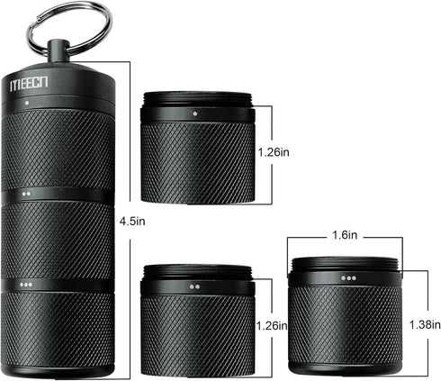 Three-Layer Large Pill Organizer Pill Box, Metal Pill Dispensers Waterproof Pill Container Can Store Pills Anything Sizes, Vitamins, Cod Liver Oil...