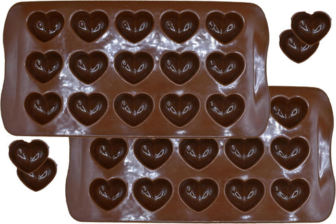 Heart with Diamond Shape Tray Pan Silicone Bakeware DIY Durable Oven to Freezer, Microwave, Dishwasher Safe - Perfect for Chocolate, Jelly, Bit-Si...