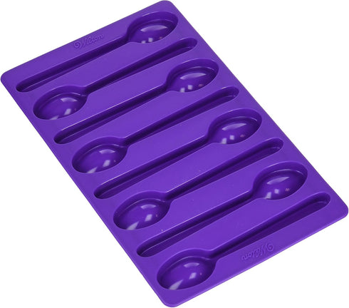 Wilton Spoon-Shaped Silicone Candy Mold, Purple...