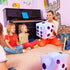 3 Pack Light up LED Jumbo Inflatable Dice Outdoor Fun Glowing Giant Inflatable Dice Set for Indoor and Outdoor Broad Game Birthday Ludo Pool Party...