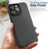ENCASED Privacy Case Designed for iPhone 15 Pro (2023) Flexible Slim-fit Grip Cover with Anti-Spy Screen Protector, 9H Tempered Glass (Black)......