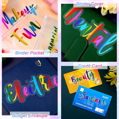 34 Pieces Cash Envelope Labels Stickers Budget Planners Decals Budget Stickers Envelopes Labels Holographic Vinyl Label Decals Finance Planners Mo...